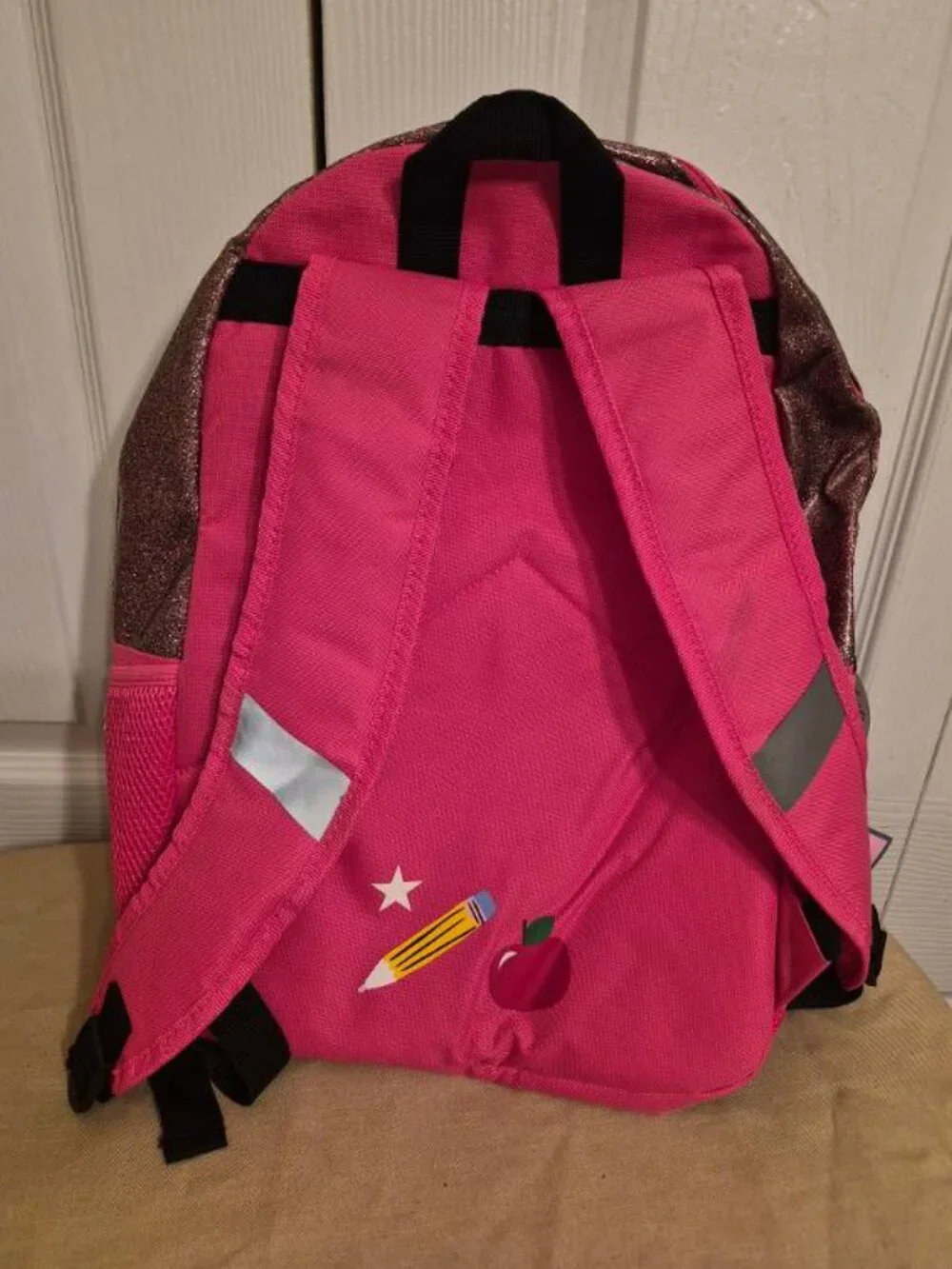 Locker Club Girls Glitter Backpack with Insulated Lunch Bag Bundle